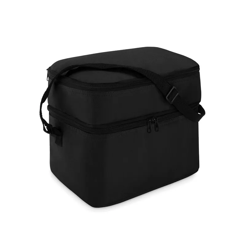 Torba termiczna z 2 przegrodami z poliestru 600D CASEY - Czarny (MO8949-03)