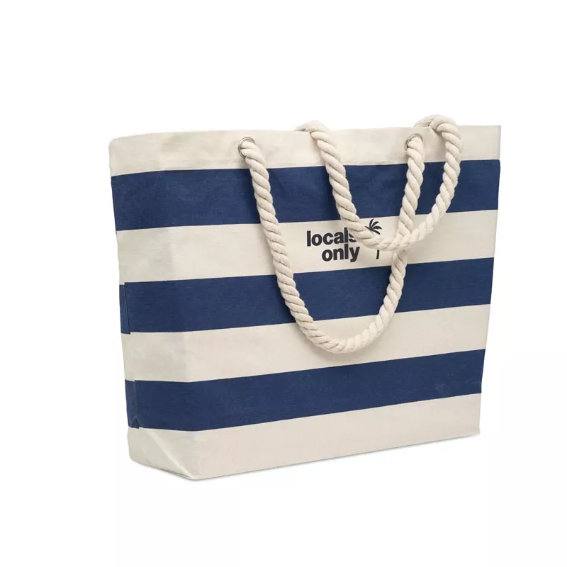 Torba plażowa bawełniana 220 g/m² HEAVEN STRIPE - Niebieski (MO2126-04)