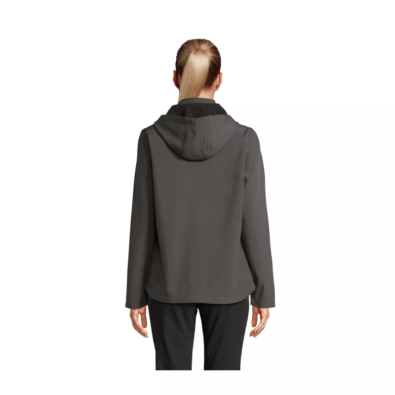 Softshell damski z kapturem Sol's RACE HOODED WOMEN - Szarość Węgla Drzewnego (S04448-CR)