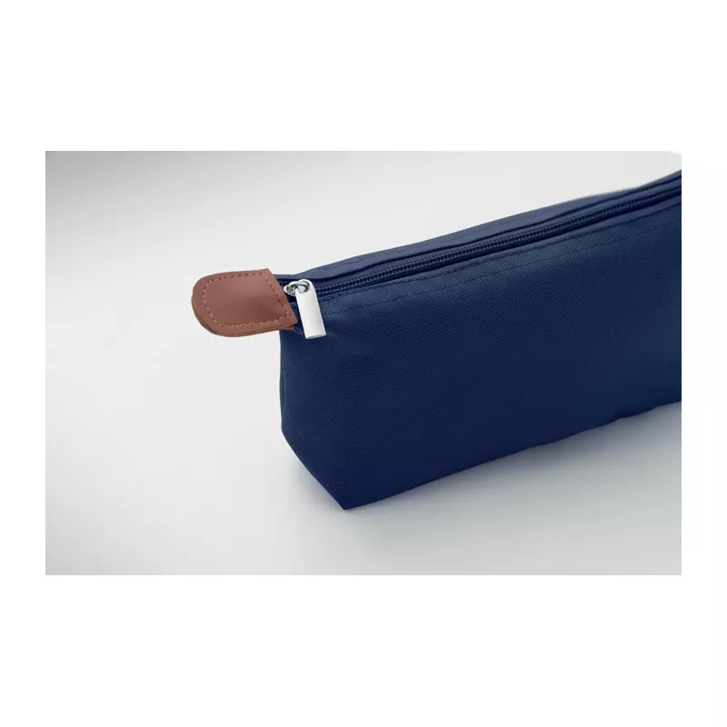 Kosmetyczka z RPET 600D z detalami z PU VANITY - Niebieski (MO2961-04)