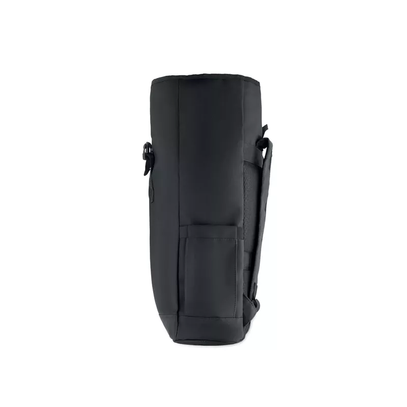 Plecak rolltop na laptop RPET 600D BANGKOK ROLL - Czarny (MO2643-03)