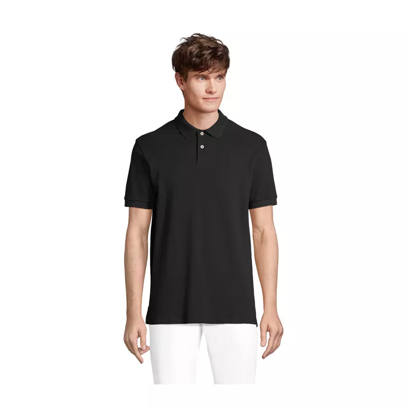 Koszulka polo męska z czesanej bawełny Sol's PACIFIC - Czarny (S04439-BK)