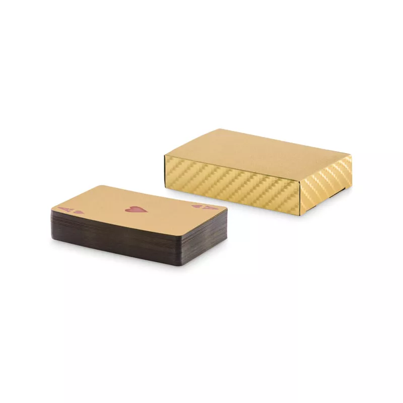 Karty do gry wodoodporne z PET AS - Matowy Zloty (MO2699-98)