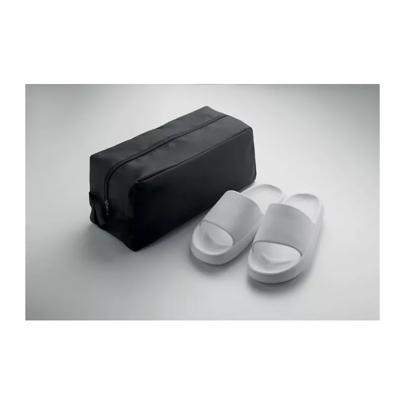 Worek na buty z RPET 600D z zamkiem SHOETOGO - Czarny (MO2977-03)