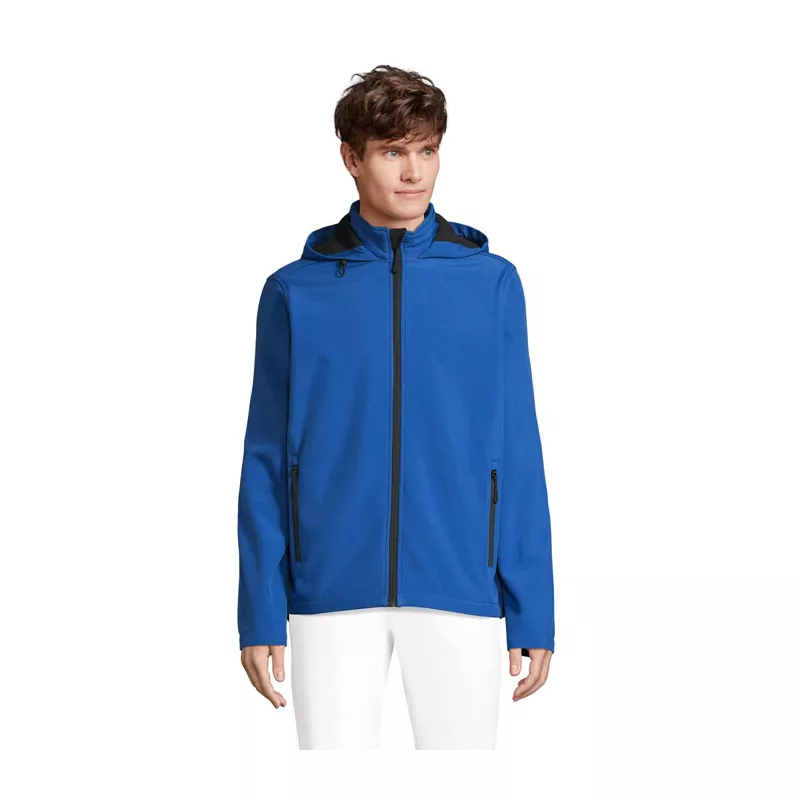 Softshell męski z kapturem Sol's RACE HOODED MEN - Niebieski (S04447-RB)