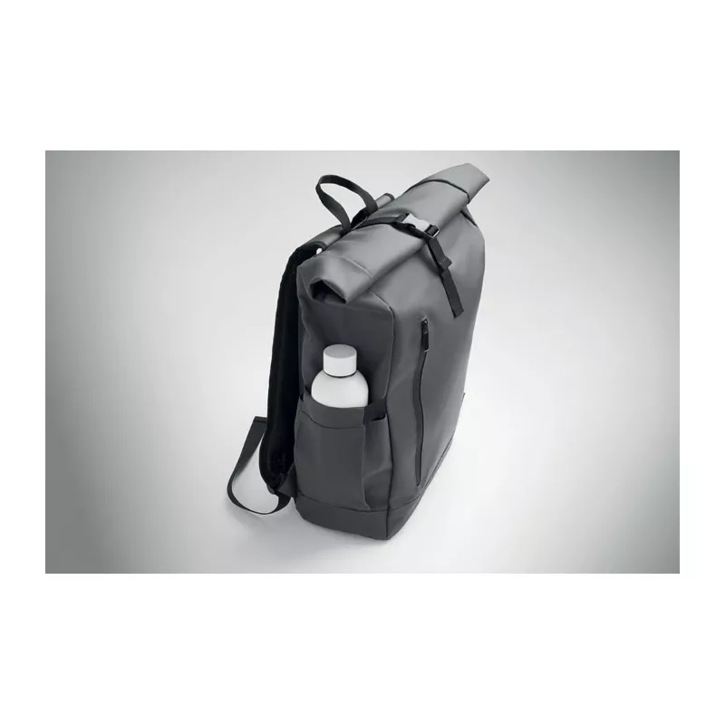 Plecak rolltop na laptop RPET 600D BANGKOK ROLL - Kamienny Szary (MO2643-15)