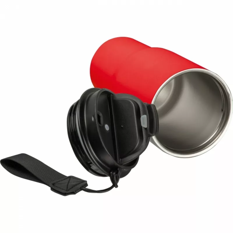 Kubek termiczny 550 ml z podwójnymi ściankami ze stali - czerwony (8523905)