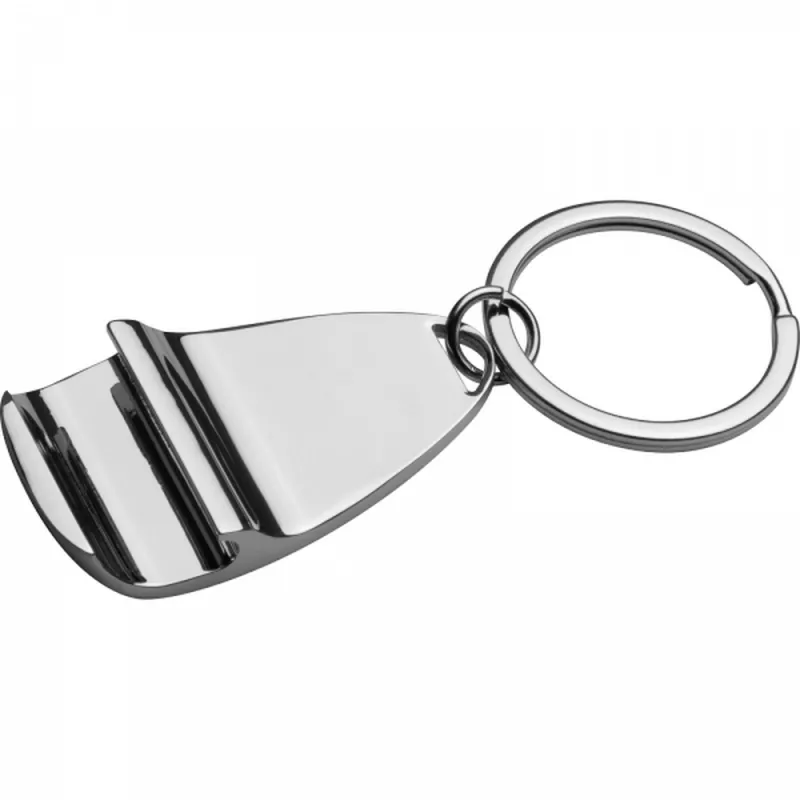 Brelok metalowy otwieracz do butelek GINO - szary (9226007)