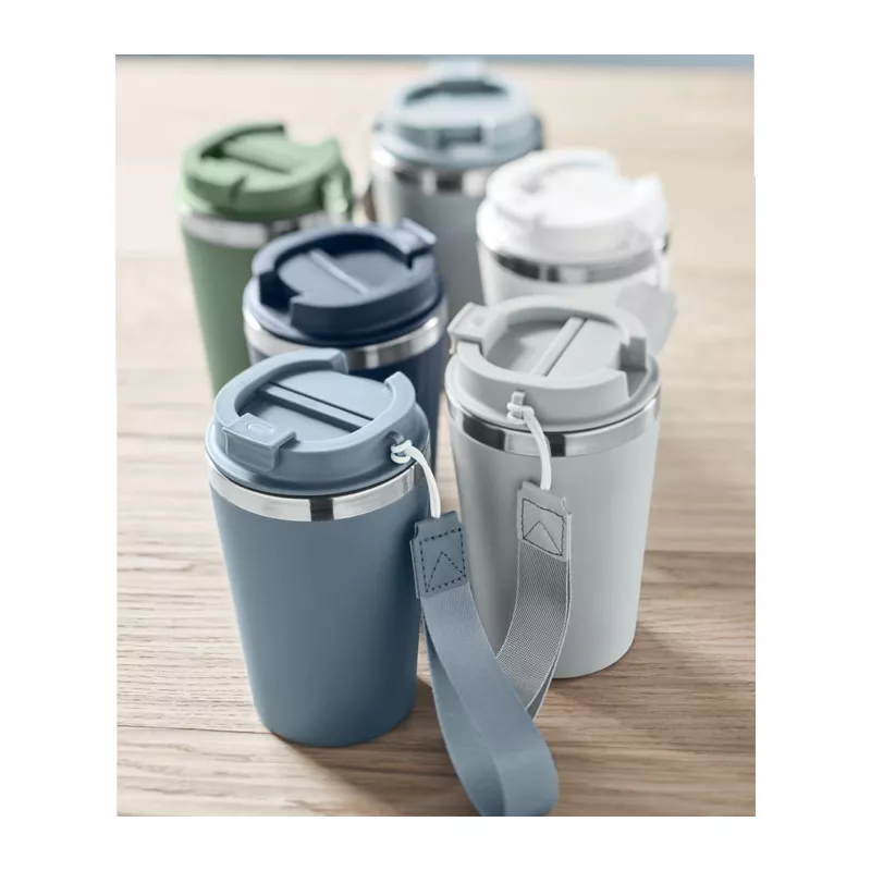 Kubek termiczny 350 ml z paskiem na nadgarstek TOPAZ - Petrol (MO2317-20)