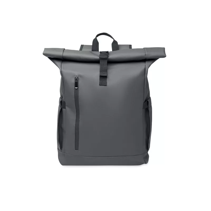 Plecak rolltop na laptop RPET 600D BANGKOK ROLL - Kamienny Szary (MO2643-15)