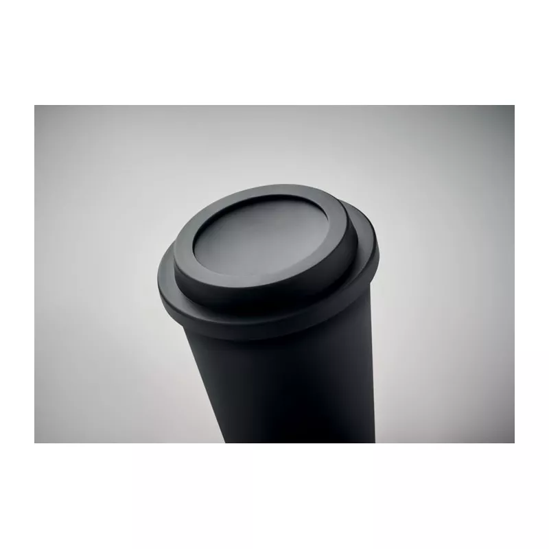 Kubek dwuścienny z PP 300 ml SORA - Czarny (MO6583-03)