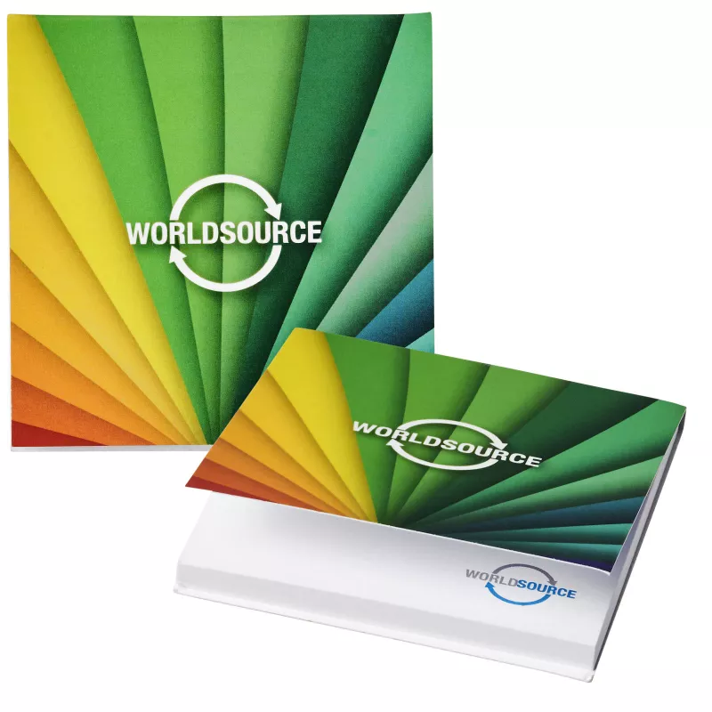 Karteczki samoprzylepne Sticky-Mate® 75x75mm w miękkiej okładce - Biały (21098-WHITE)