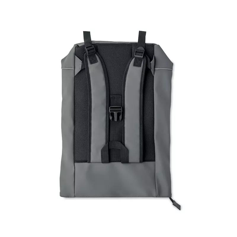 Plecak na laptop 15" z PU z odblaskiem LAPTOSA - Kamienny Szary (MO2581-15)