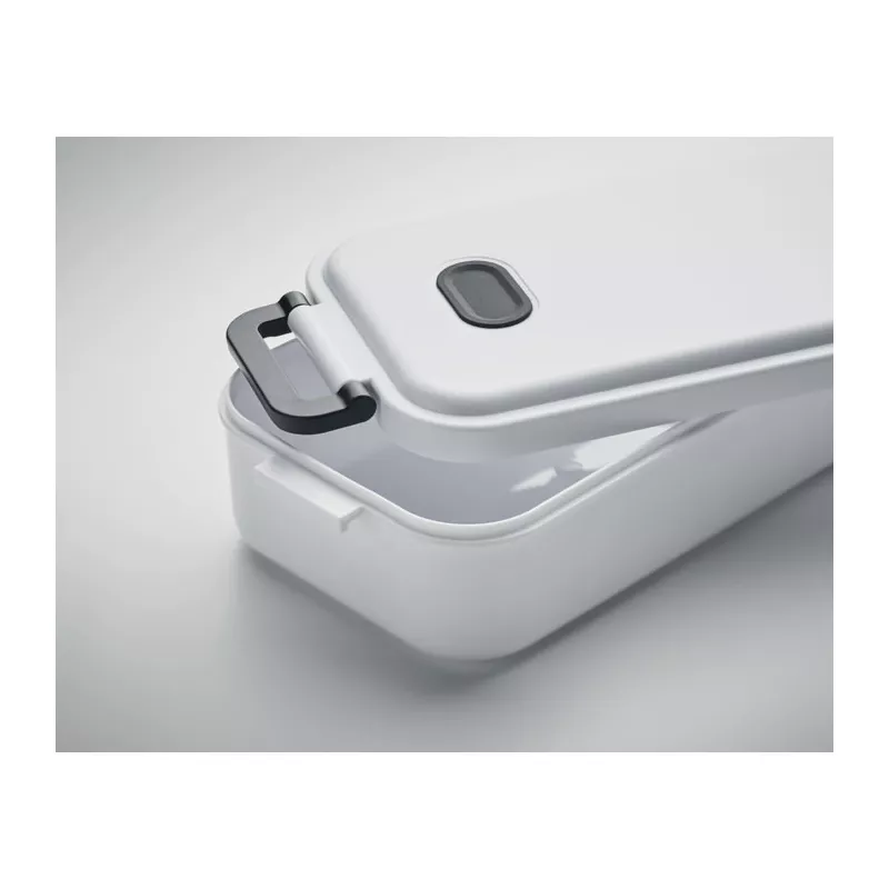 Lunchbox z PP z zaworem i klamrami 800 ml INDUS - Bialy (MO6855-06)