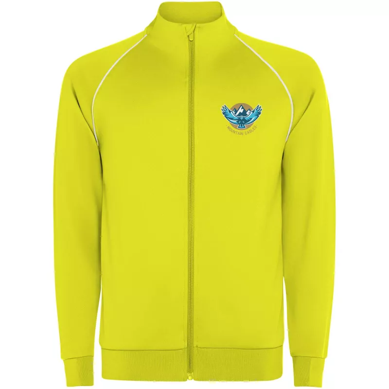Męska bluza Valier z zamkiem błyskawicznym na całej długości - Fluor Yellow (R0437-FLYELLOW)