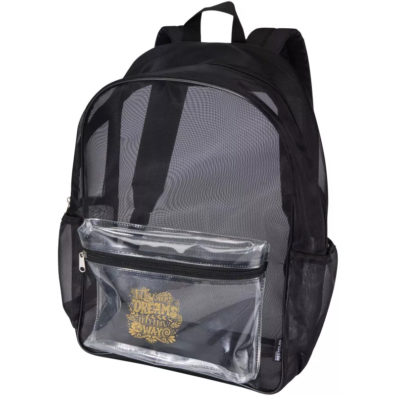 Mesh plecak z recyklingu z certyfikatem GRS o pojemności 18 l - Czarny (13013790)