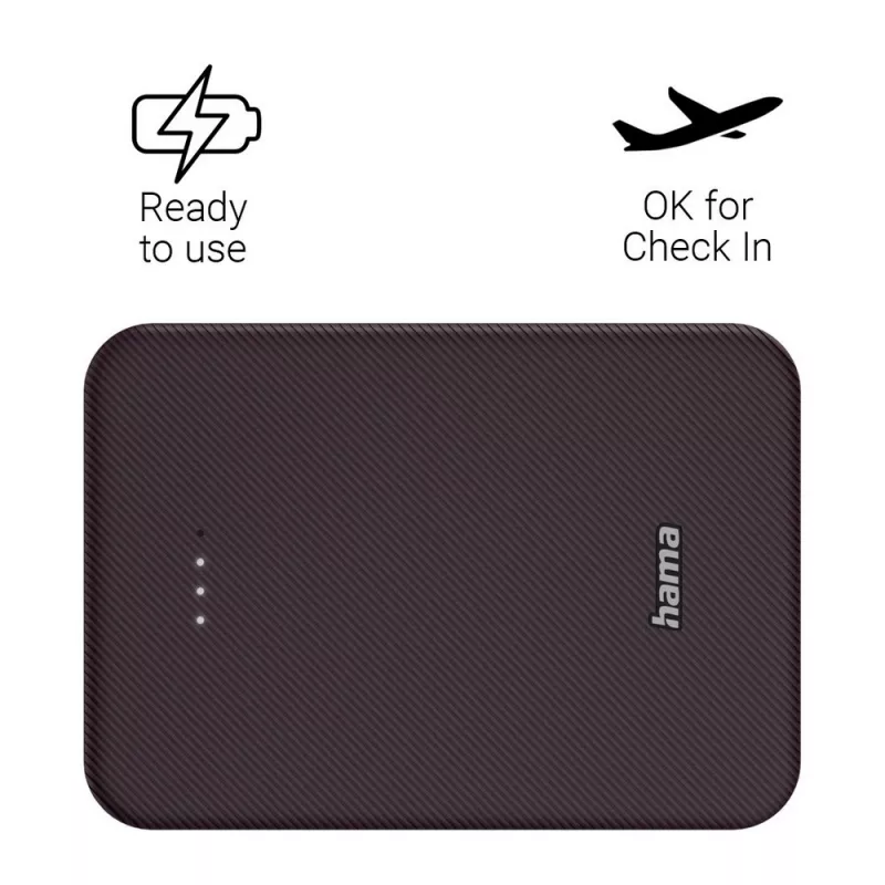 Power bank 10000 mAh Hama Power Pack - burgund (VH023-12)