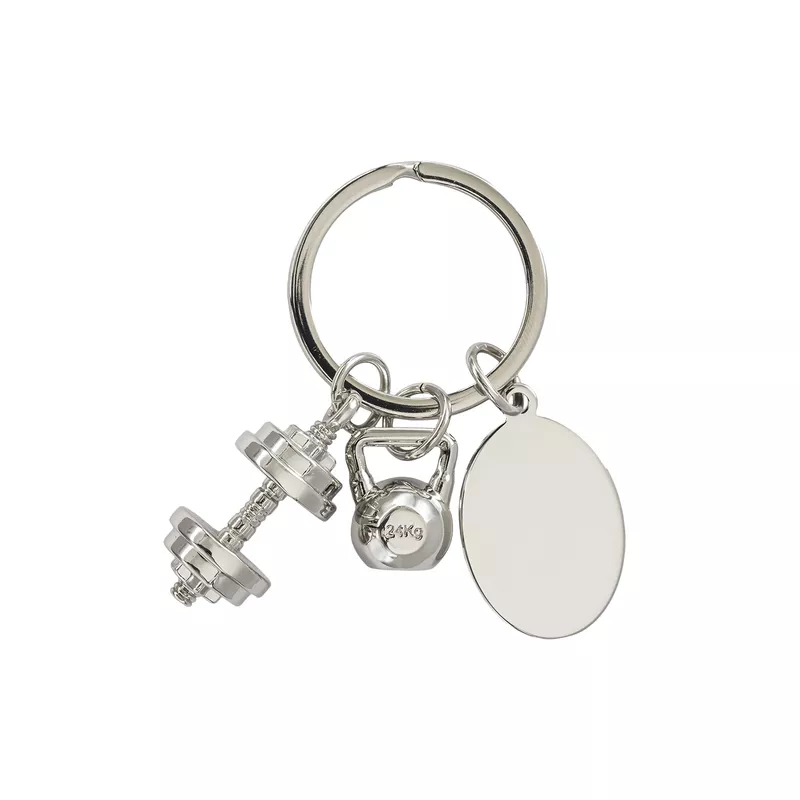 Brelok z motywem sportowym GymKey - srebrny (R73132.01)