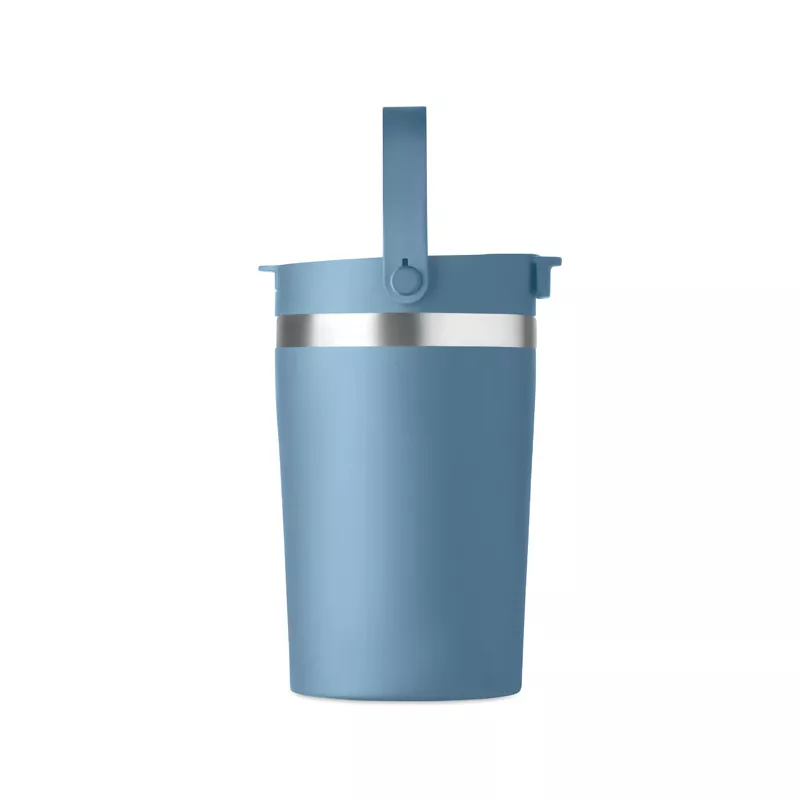 Kubek termiczny ze słomką i paskiem 350 ml COZYCUP - Petrol (MO2922-20)