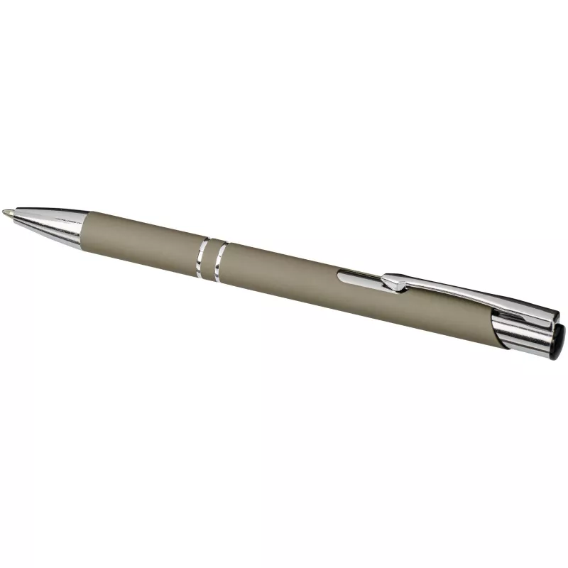 Miękki w dotyku długopis automatyczny Moneta - Ciemnoszary (10743712)