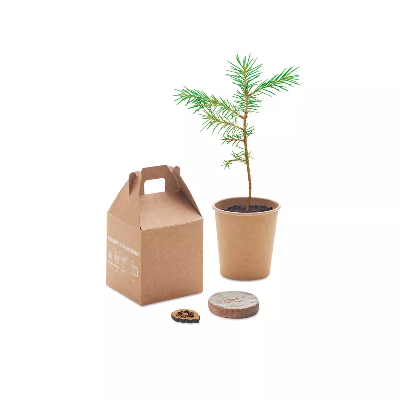 Zestaw do uprawy sosny z doniczką i torfem GROWTREE™ - Bezowy (MO6228-13)