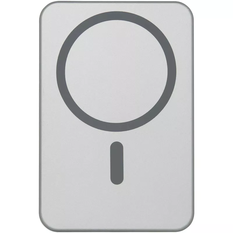 Powerbank Avis 10 000 mAh z recyklingowanego aluminium, z wbudowanym magnesem  - Srebrny (12444581)