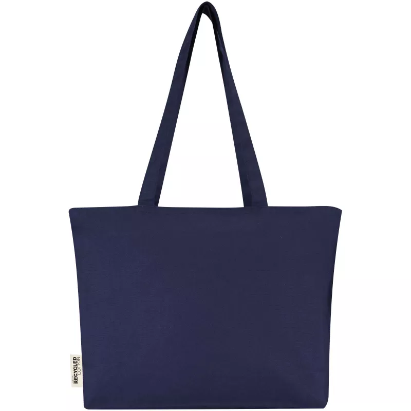 Torba bawełniana 320 g/m², 47x11x30,5cm Ningbo, zapinana na suwak - Granatowy (12033155)