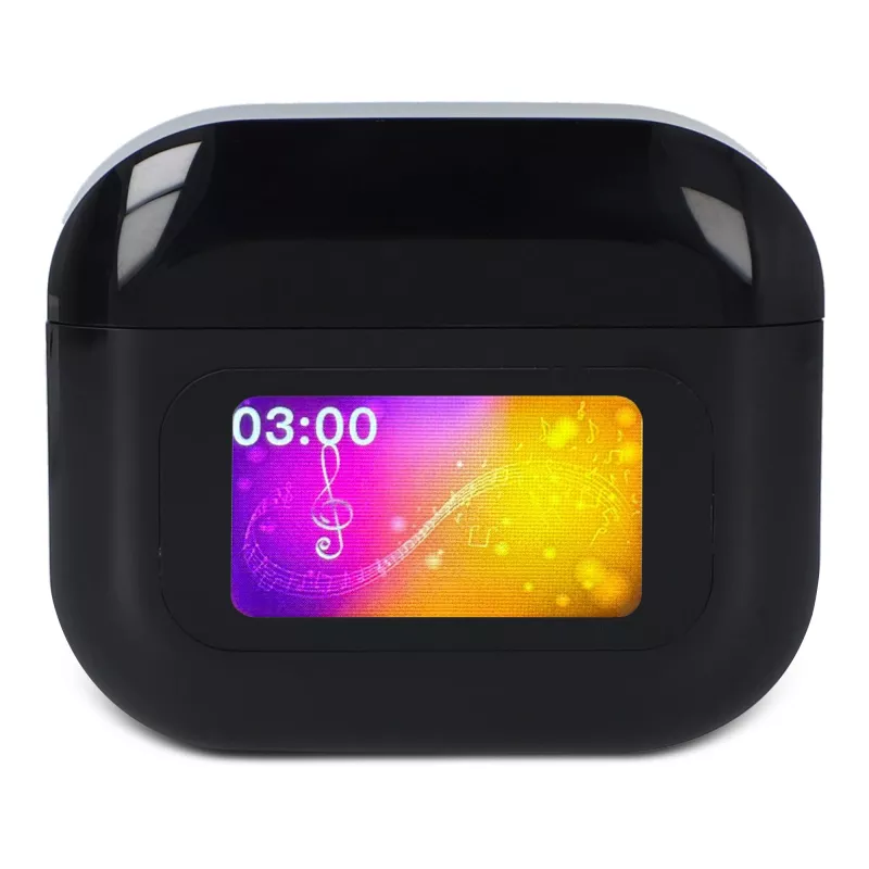 Bezprzewodowe słuchawki douszne ANC z ekranem dotykowym LCD - czarny (LT95603-N0002)