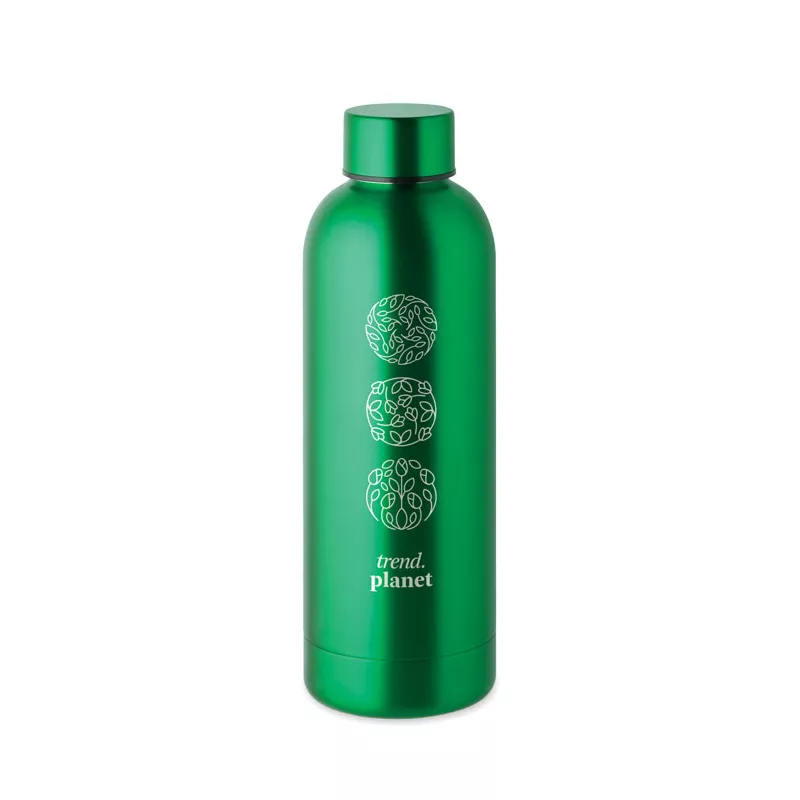 Butelka termiczna ze stali z recyklingu 500 ml ATHENA - Zielony (MO6750-09)