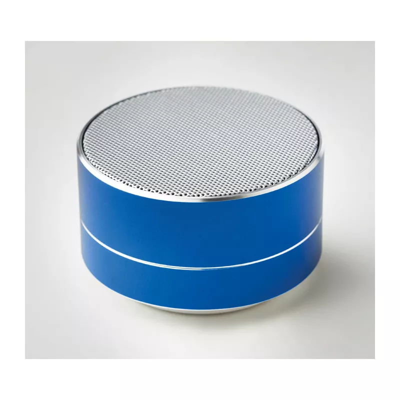 Głośnik bezprzewodowy aluminiowy 3W z lampką SOUND - Niebieski (MO9155-37)