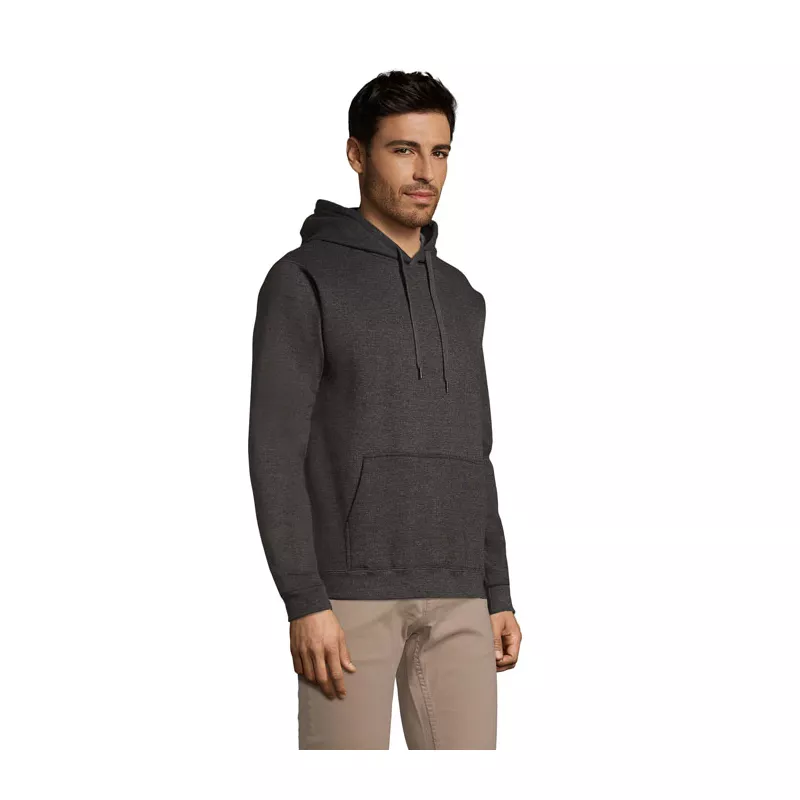 Bluza unisex z kapturem 280 g/m² Sol's SNAKE - Charcoal Melange (S47101-CE)