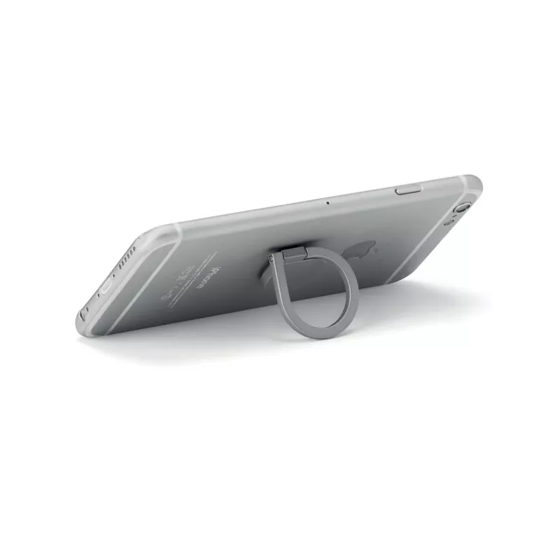 Uchwyt pierścieniowy na telefon z cynku DROP RING - Srebrny (MO9445-14)