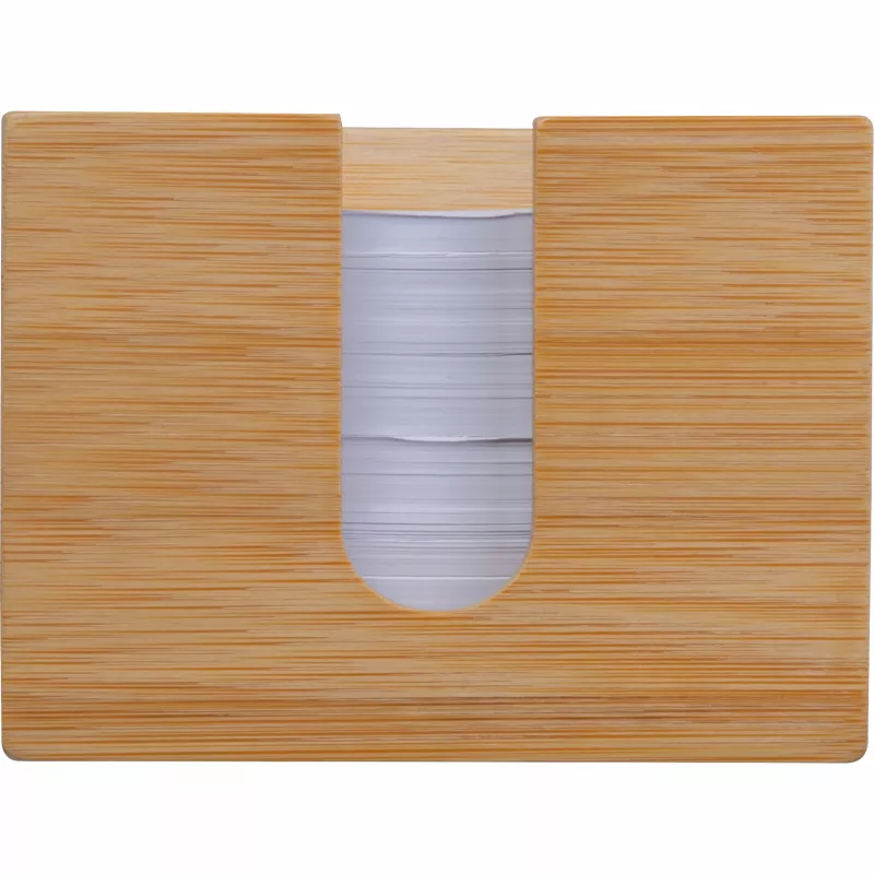 Karteczki biurowe w bambusowym pojemniku NATALINA - grey (2536013)