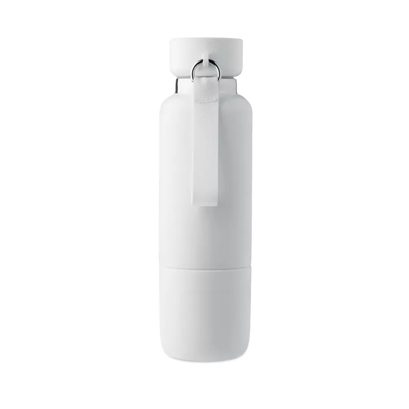 Butelka termiczna stalowa z kubkiem 500 ml NOEKA - Bialy (MO2716-06)