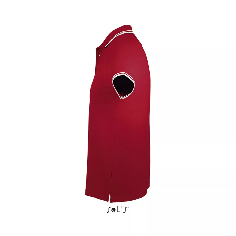 Koszulka polo męska bawełniana 200 g/m² Sol's PASADENA - Rojo/Blanco (S00577-RE)