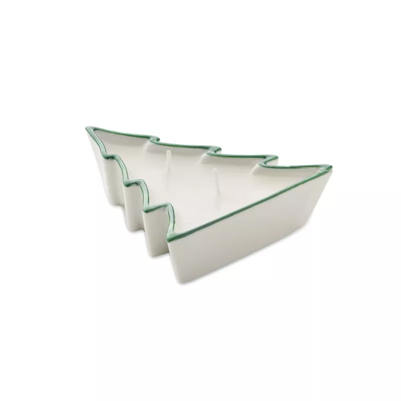 Świeca roślinna w porcelanowej choince 60 g HOLIFIR - Zielony (CX1542-09)