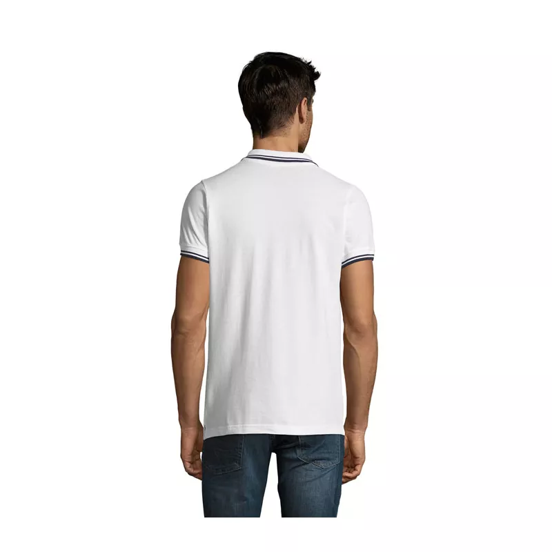 Koszulka polo męska bawełniana 200 g/m² Sol's PASADENA - Biały/Navy (S00577-NW)