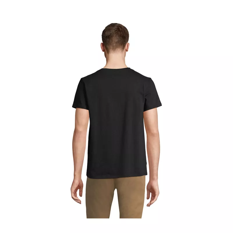 Koszulka unisex z dekoltem w serek Sol's REGENT V - Deep Black (S04765-DB)