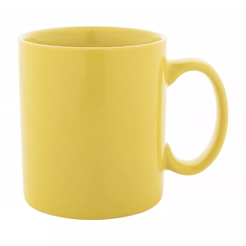 Kolomu kolorowy ceramiczny kubek - żółty (AP800117-02)