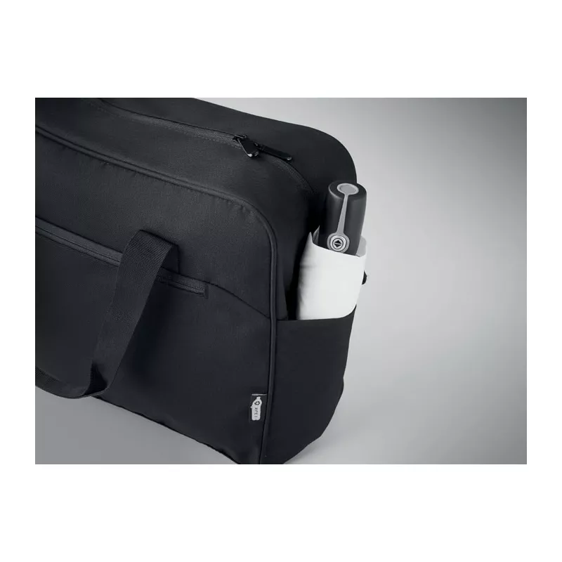 Torba podróżna z RPET z przegrodą na laptop 15" ONBAG - Czarny (MO2373-03)