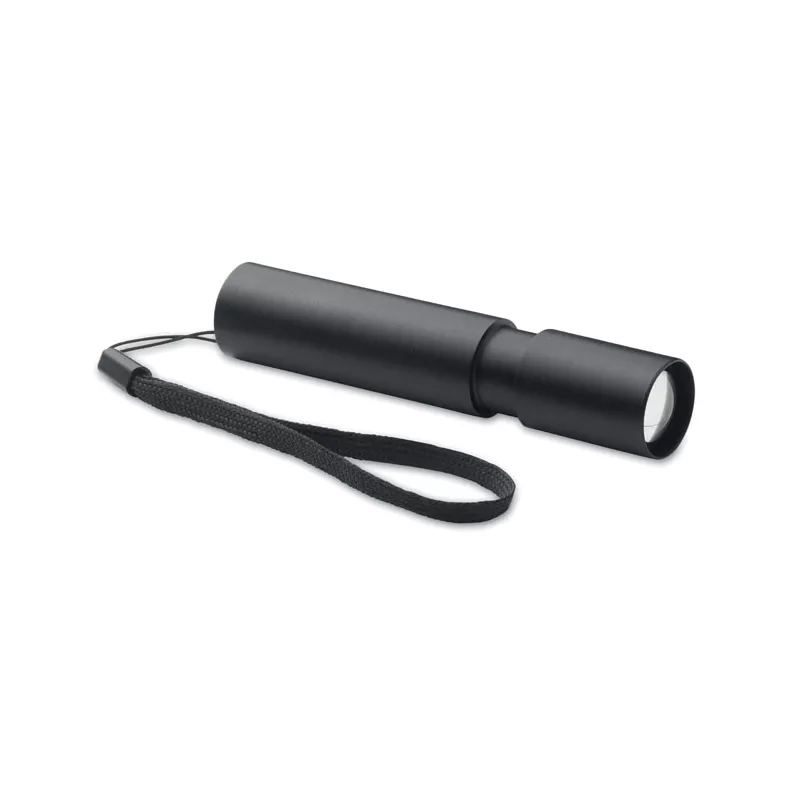 Latarka aluminiowa akumulatorowa z zoomem ALUMINATE - Czarny (MO2461-03)