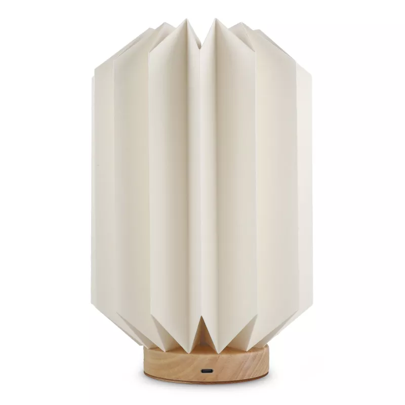 Składana papierowa lampa LED Coollux Eos, 25 cm (rozmiar skrzynki na listy) - naturalny-t (LT40728-N0094)