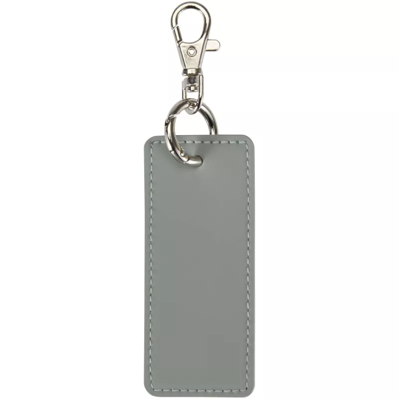 Resi Plus brelok z prostokątną zawieszką z recyklingowanego materiału z certyfikatem GRS - Szary (13014182)