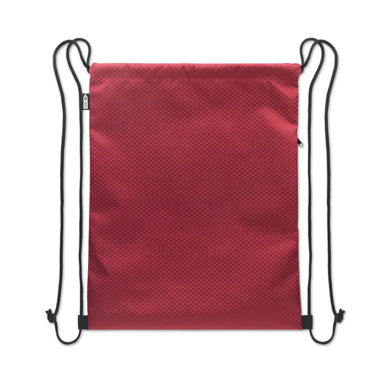 Worek ze sznurkiem z RPET z kieszenią 4,5 l DAYKIT - Burgund (MO2920-02)