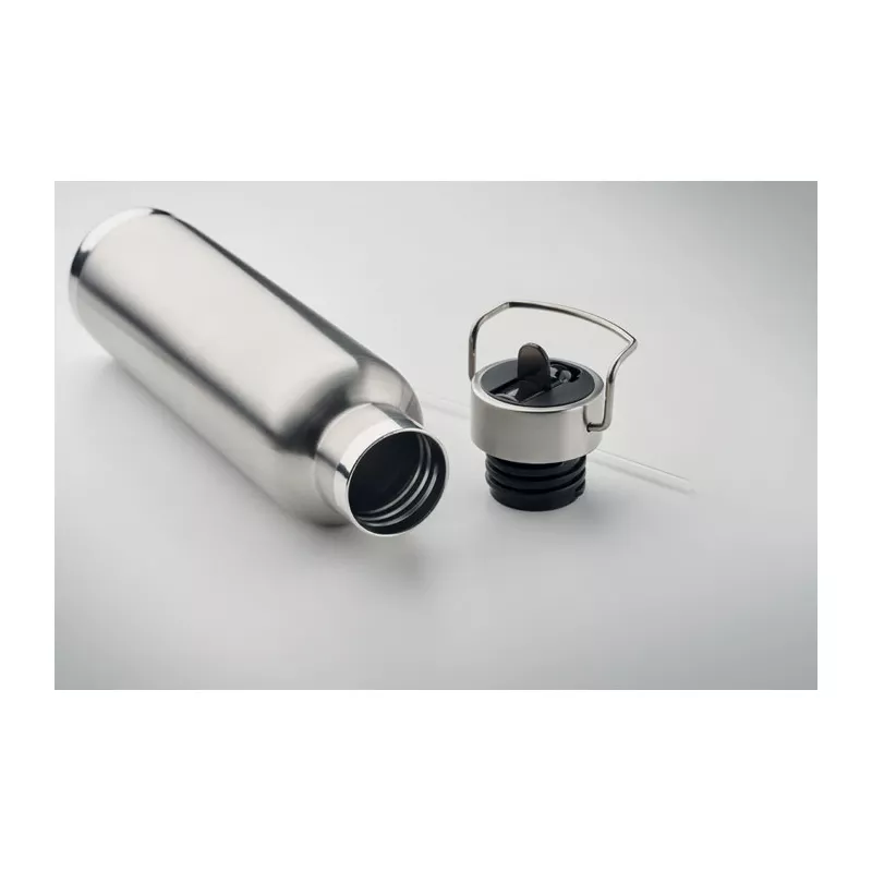 Butelka termiczna ze słomką 660 ml RIFLOW - Srebrny Mat (MO2283-16)