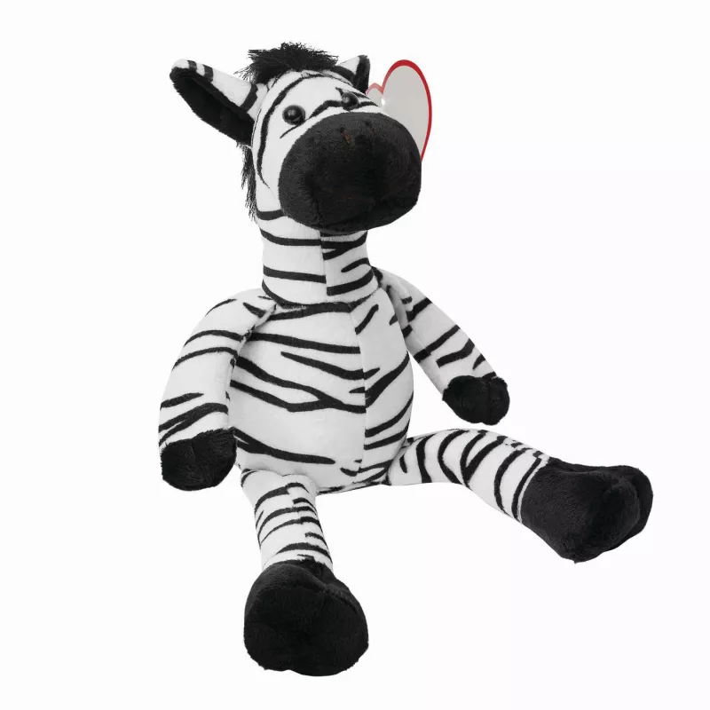Pluszowa zebra LORENZO - biały, czarny (56-0502077)