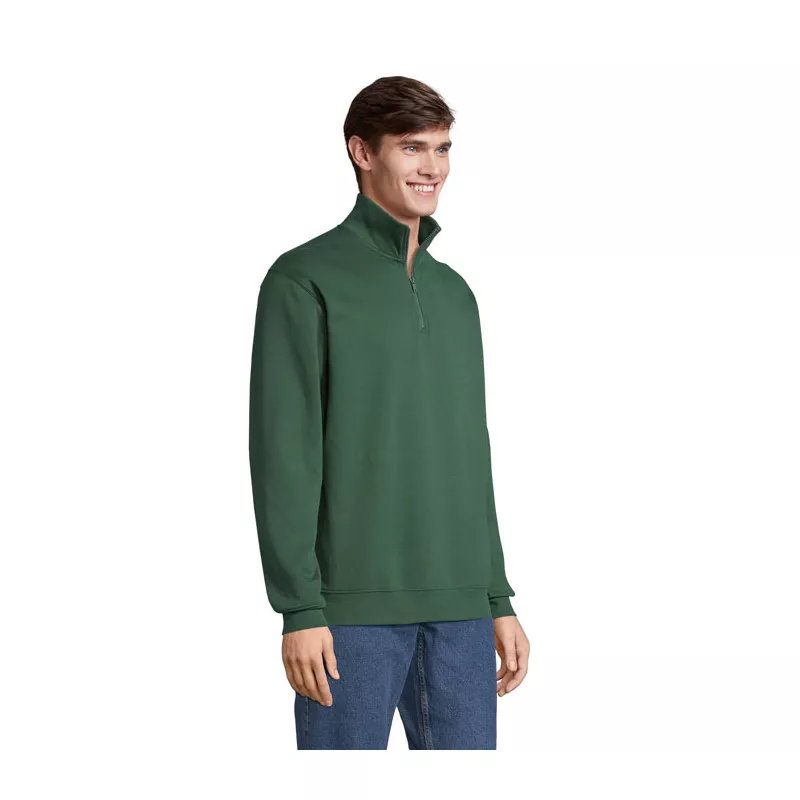 Bluza ze stójką i zamkiem 1/4 Sol's CONRAD - Ciemno-Zielony (S04234-BO)