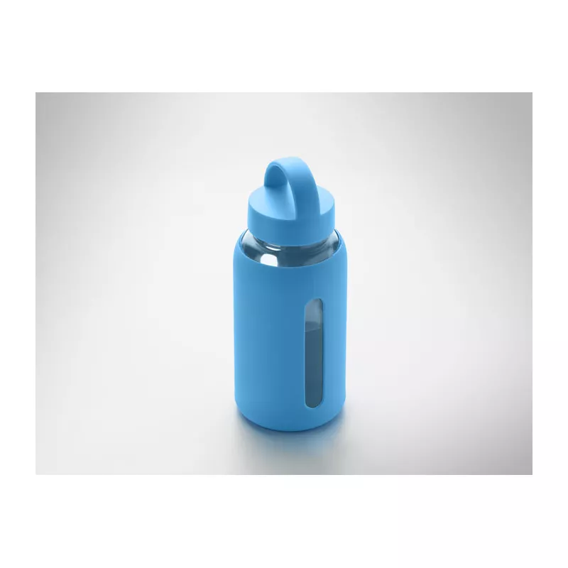 Butelka szklana z pokrowcem 600 ml BORIS - Turkusowy (MO2912-12)