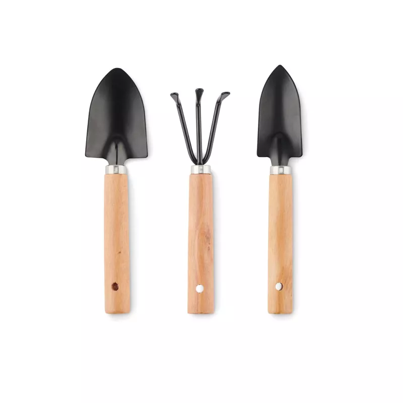 Zestaw narzędzi ogrodowych w etui z filcu RPET GRASS - Czarny (MO2153-03)