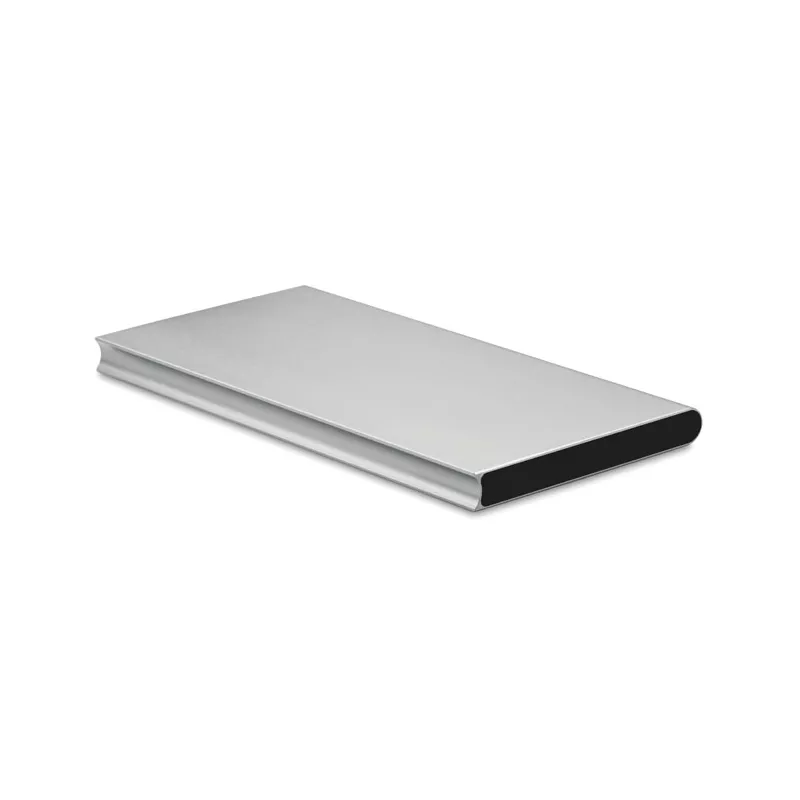 Powerbank solarny z aluminium 8000 mAh SOLAR POWERFLAT - Srebrny Mat (MO9051-16)